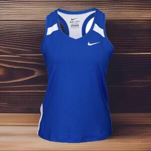 NIKE Power Race Day Running Tank Top Royal Blue Womens Size Large NEW